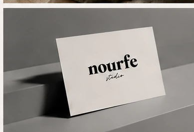 Nourfe Studio branded business card