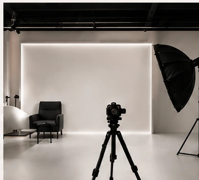 Professional photography studio setup